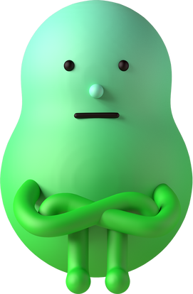 Neutral Blob 3d Character Illustration
